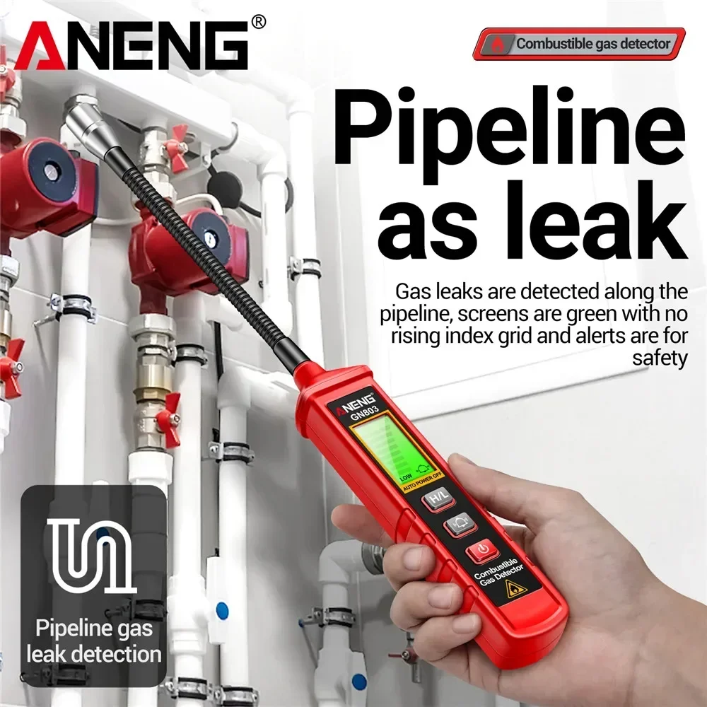 ANENG GN803 Gas Leak Detector Handheld Methane Combustible Gas Testers Portable Gases Concentration Analyzer Meter gas leak detector