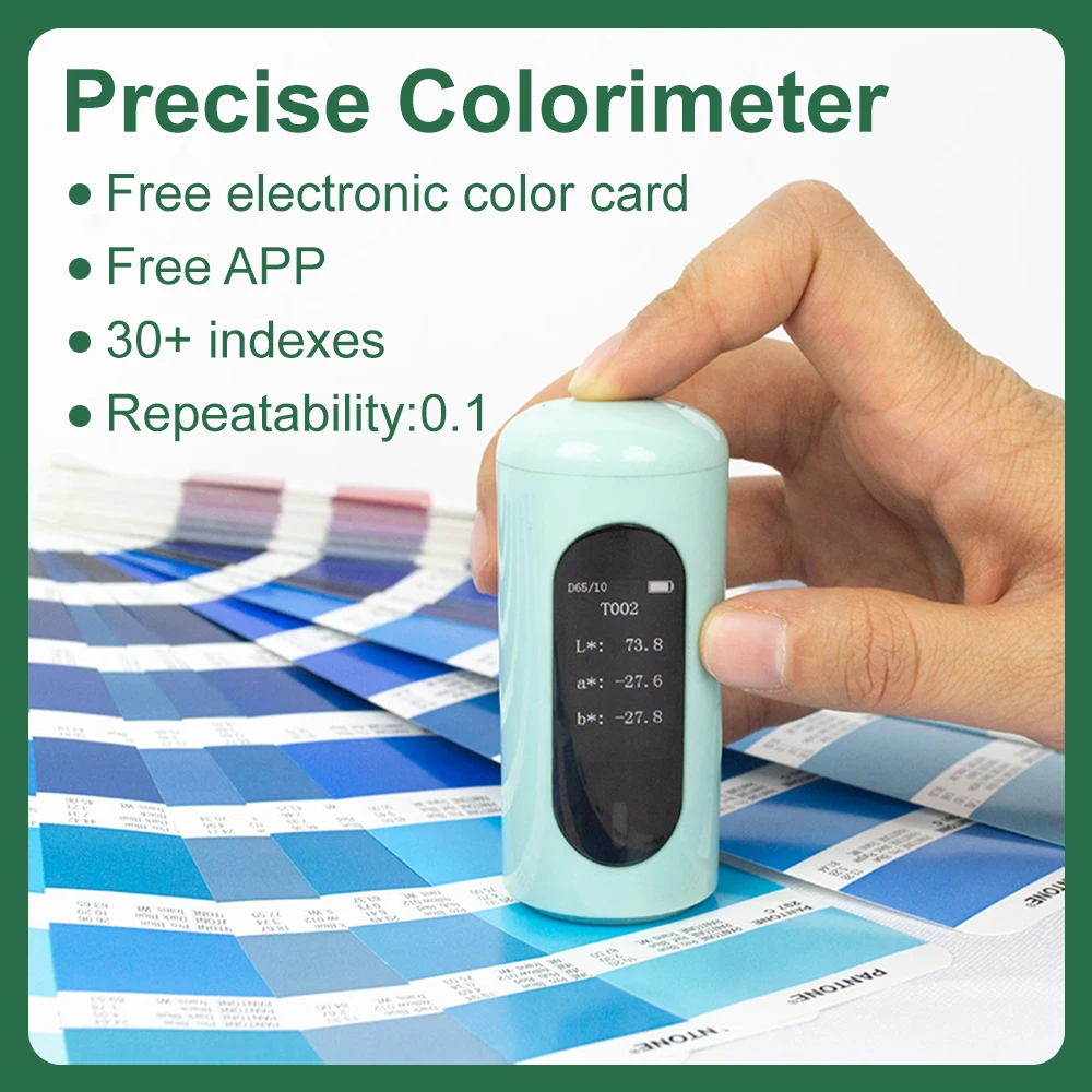 Portable Colorimeter Mobile APP Colorimeter Portable Color Analyzer More than 30 Indexes RGB,Lab Color Matching Measuring Difference