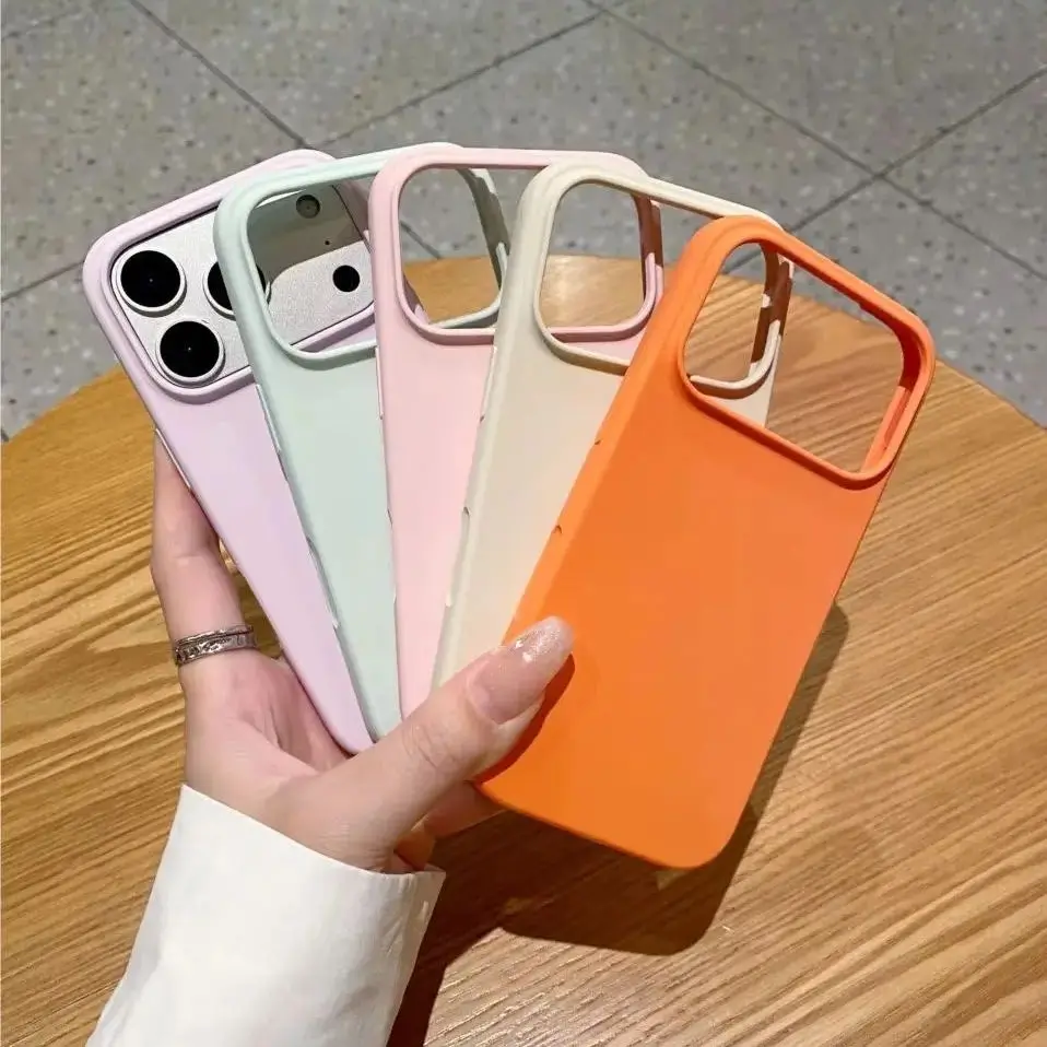 Luxury Ultra Thin Matte Silicone Shockproof Phone Case - Solid Color Soft Protector Cover