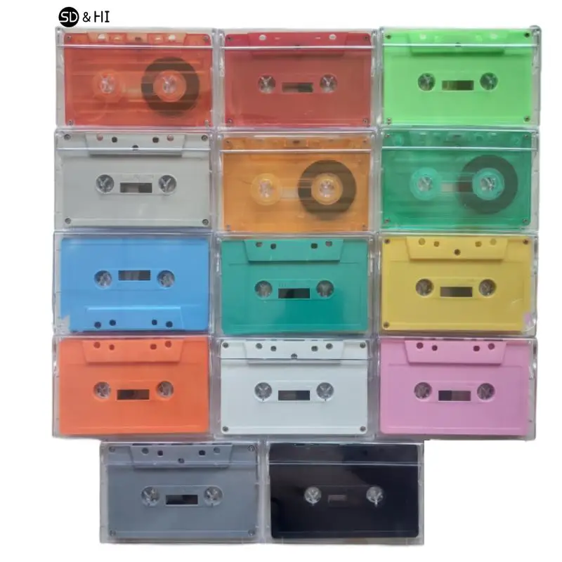 Standard Cassette Color Blank Tape Player with 45/90 Minutes Magnetic Audio Tape for Speech Music Recording Audio Tape Recorder
