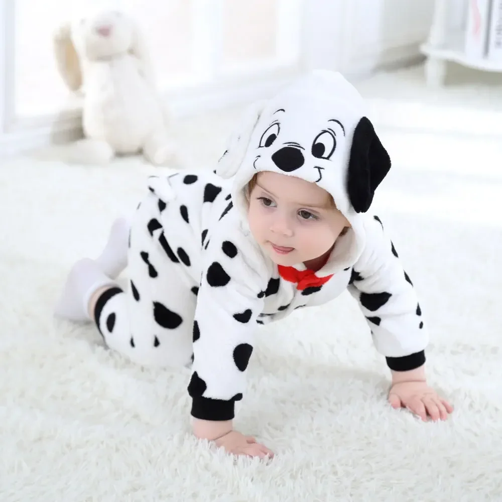 Cosplay Costumes Baby Cosplay Dalmatians Spotty Dog Costume Sets Kigurumi Cartoon Animal Rompers Infant Toddler Jumpsuit Halloween Fancy Dress