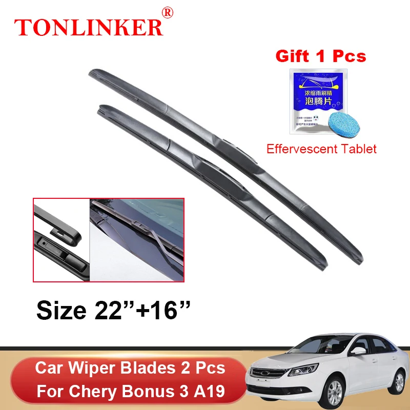 

Автомобильные щетки стеклоочистителя TONLINKER для Chery бонус 3 A19 2014 2015 2016, автомобильные аксессуары, щетки стеклоочистителя переднего стекла, резак