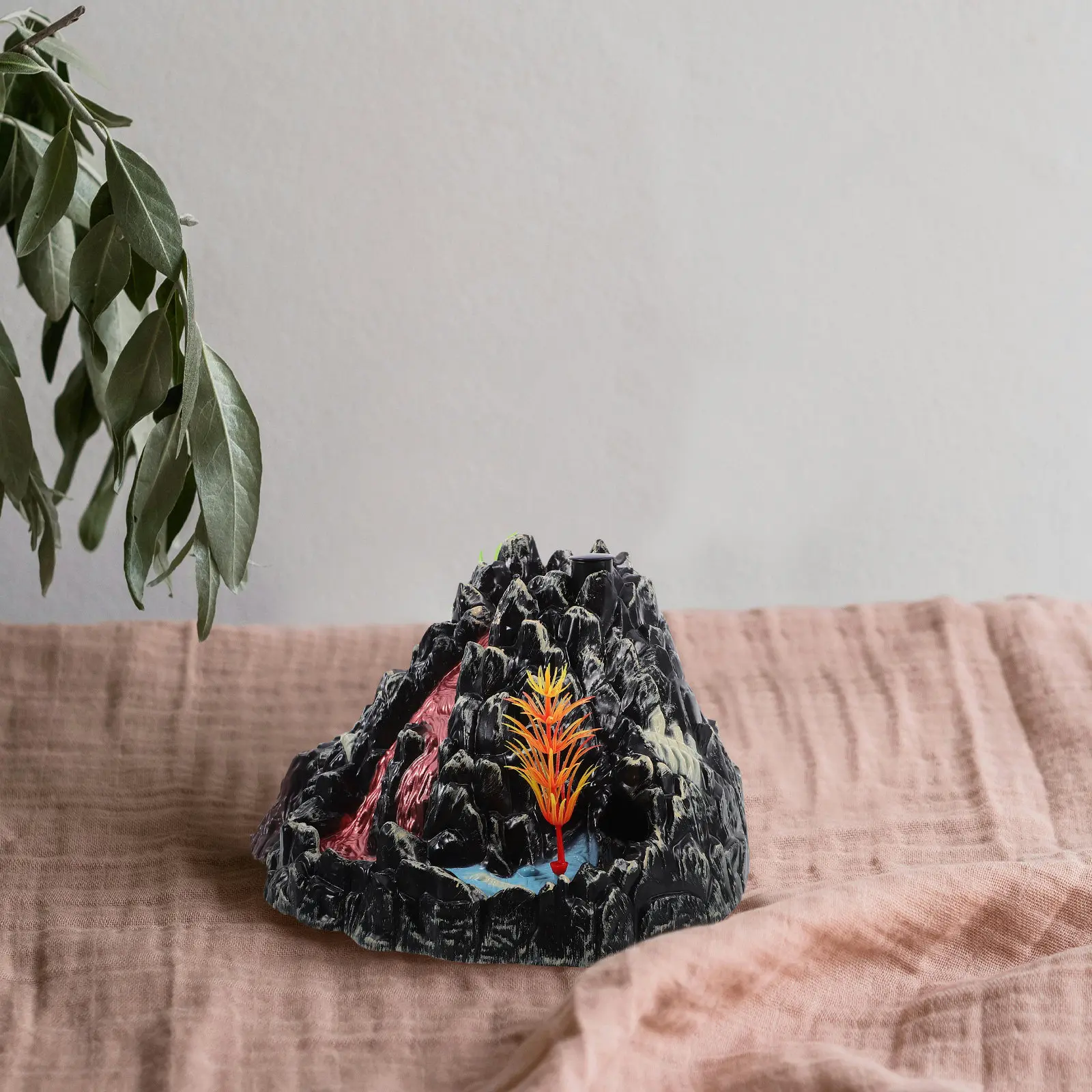 전기 화산 미스트 스프레이 화산 시뮬레이션 분화 조명 공룡 소리 어린이 교육용 데스크탑 풍경 장식