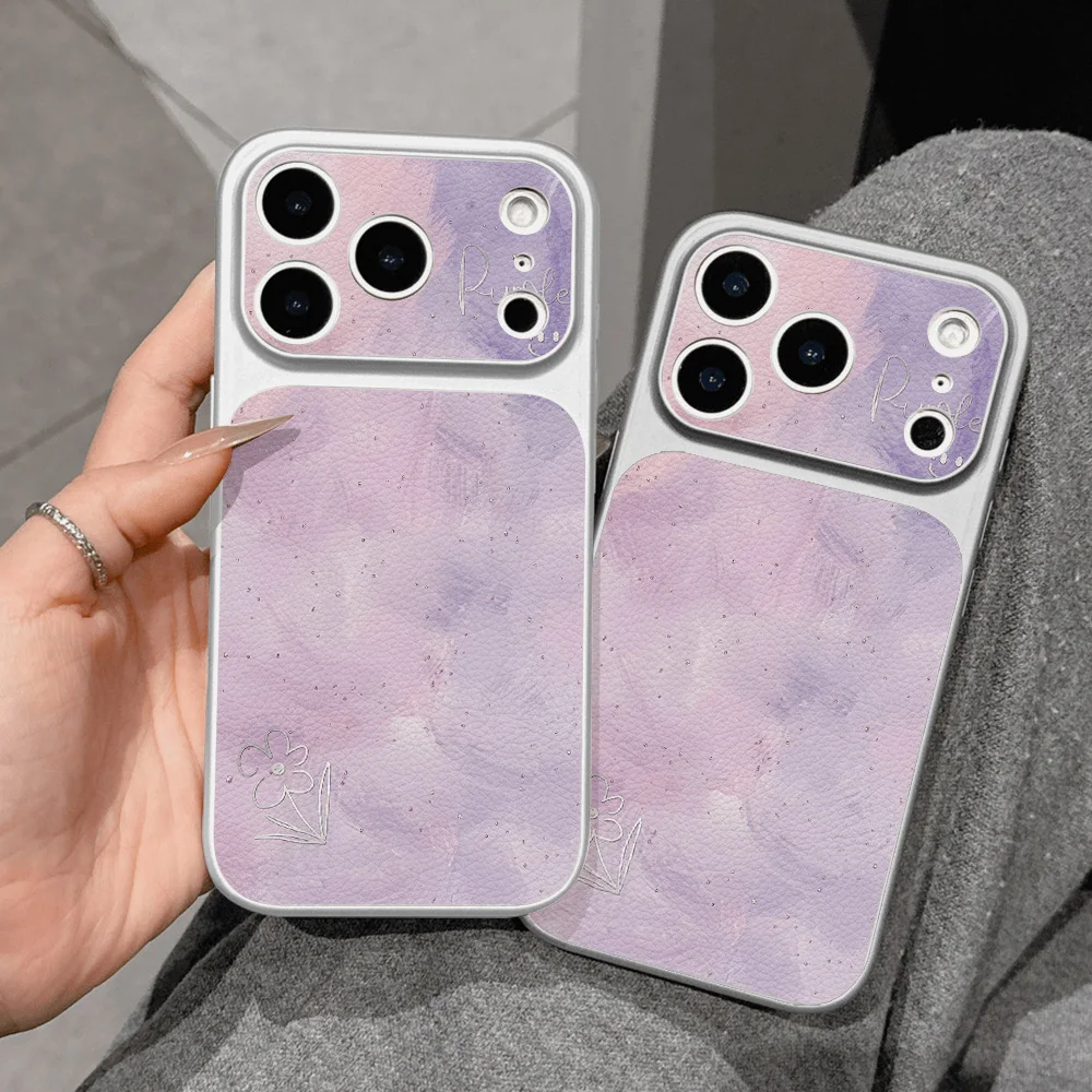 Purple Watercolor Floral Literary Style Phone Case