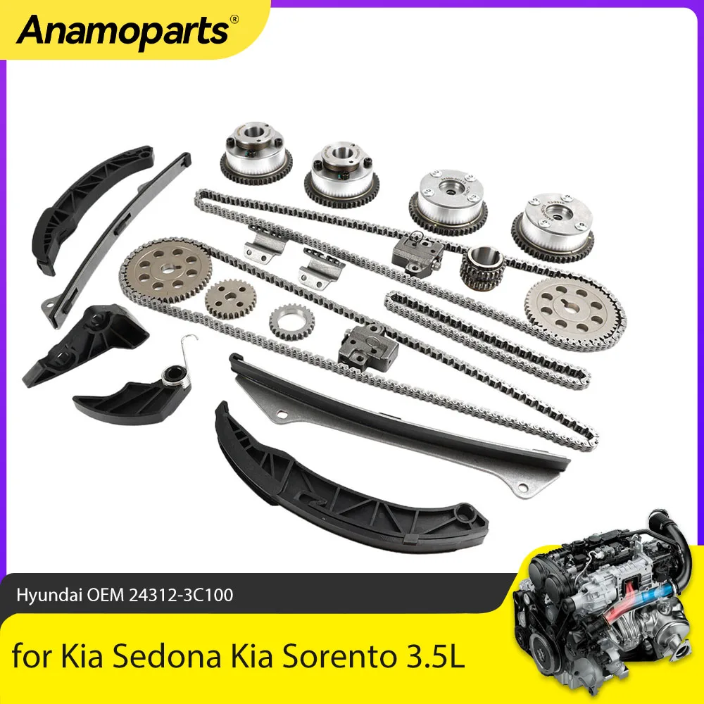 Engine Oil Pump Timing Chain Cover For Hyundai Elantra 1.8L 2011-2013 & Kia Soul 2.0L