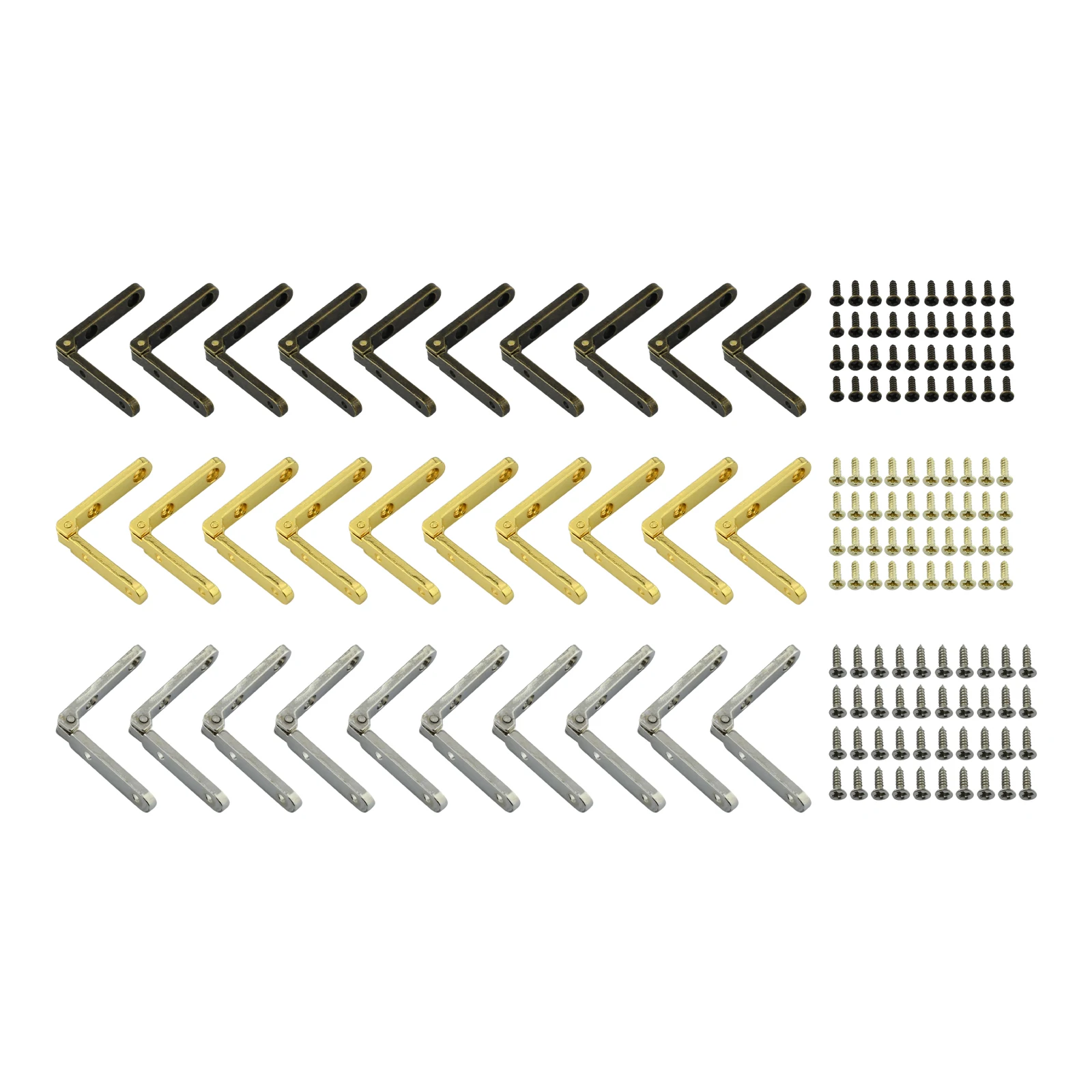 ZAAWUUT 6-Pack Mini Scharniere Bronze - 90 Grad Zinklegierung Scharniere Für Holzboxen