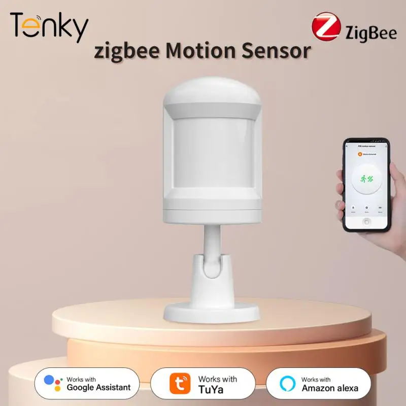 

Tenky Tuya ZigBee PIR Sensor Human Body Movement Detector Smart Alarm System Infrared Sensor Security Need Zigbee3.0 Gateway