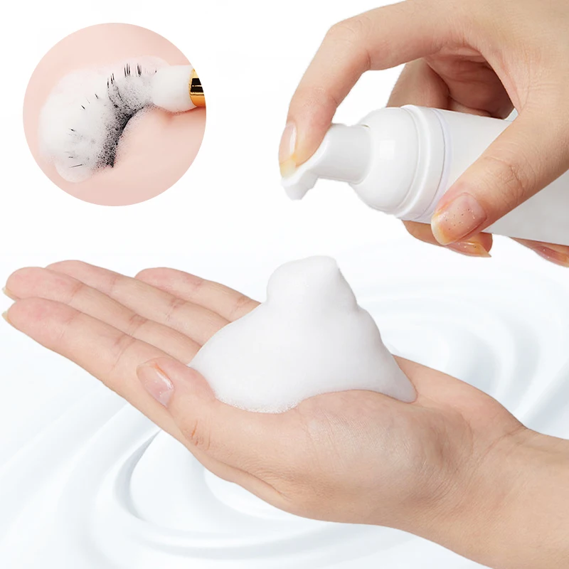 100ml Lash Shampoo Concentrate No Stimulation Lash Cleanser DIY Professional Eyelash Extension Bath Foam Makeup Remover 4