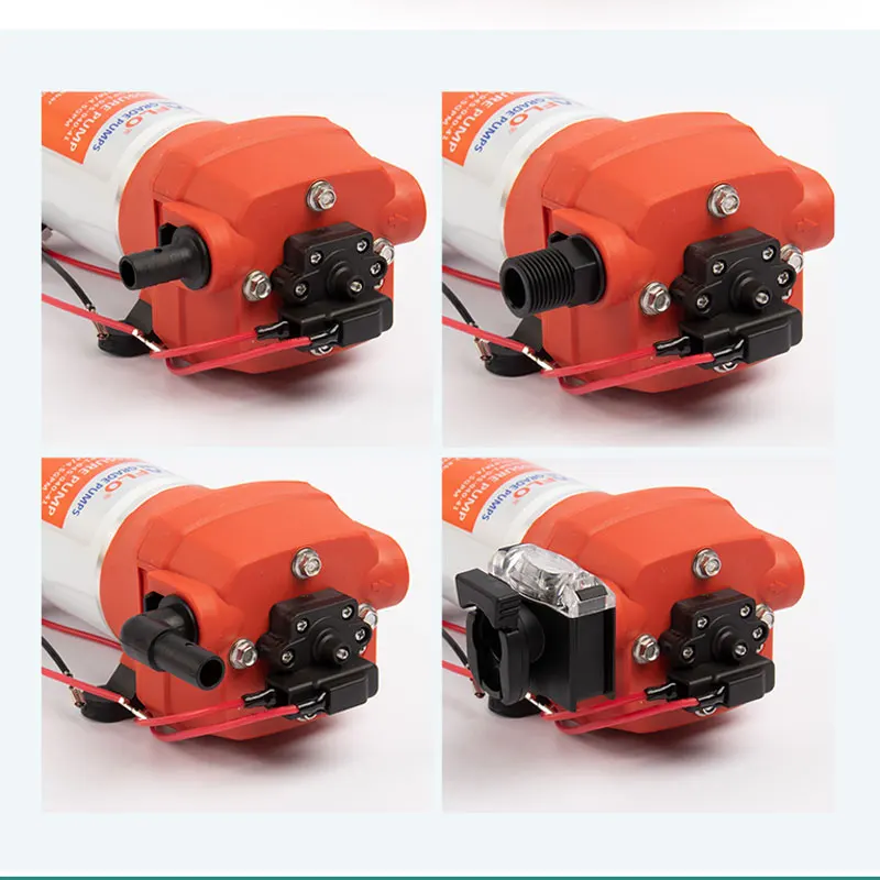 Membraanpomp, 12V 60PSI 4.2BAR Zelfaanzuigende RV Waterpomp 12VDC 18.9LPM 5.0GPM Nominale Stroom met 15A Zekering voor RV Yacht