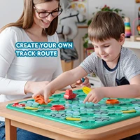 Kid Road Building Maze Game 118 Challenge Logical Thinking Montessori Educational Puzzle Toy Builder Maze Racer Board Game Gift 2