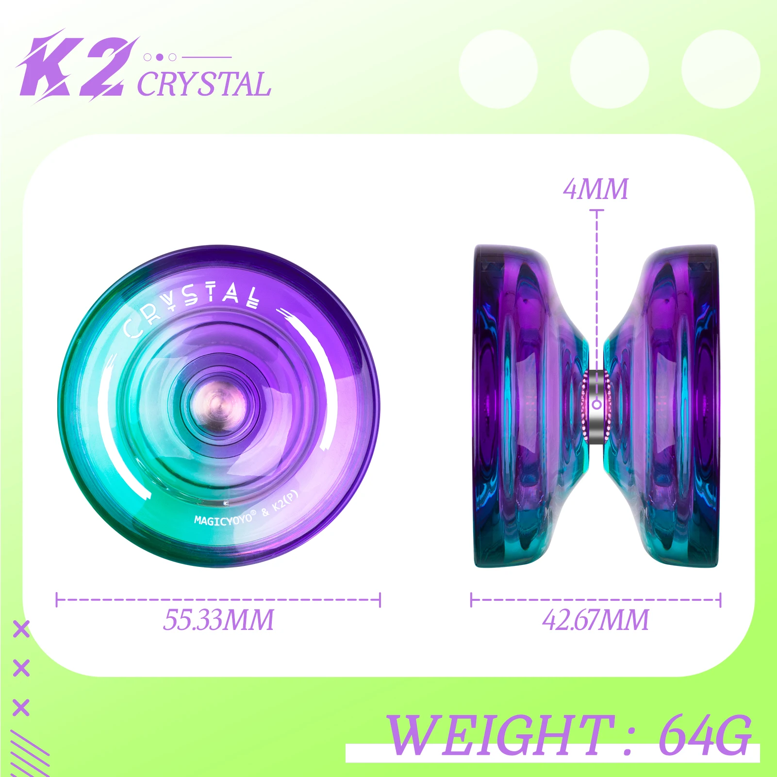 MAGICYOYO Responsive Yoyo K2 Dual Purpose yoyo for Beginners and Advanced Players yoyo ball