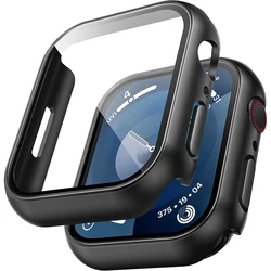 Premium Tempered Glass Screen Protector Case Cover for Smartwatch Accessories (45mm)