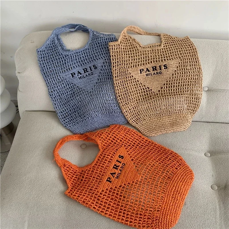 

Luxury Design Handbag Designer Brands Summer Shoulder Shopping Beach Bag Large Capacity Casual Tote Bag Fashion Paper Woven