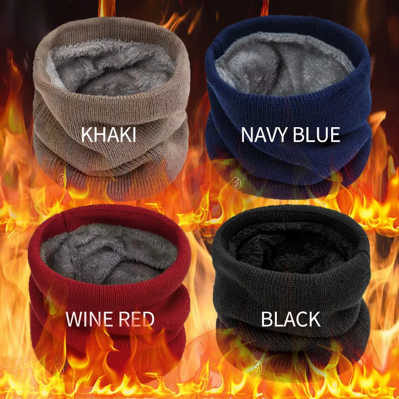 Knitted Scarf for Men Women Winter Outdoor Windproof