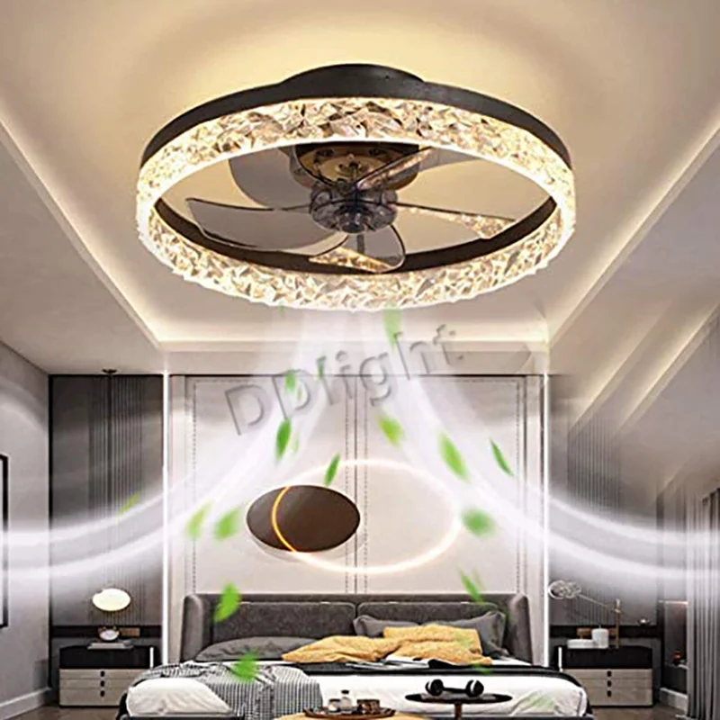 Modern New Smart LED Ceiling Fan Lights Remote Control Dimmable Bedroom Decor Ventilador Lamp Living Dining Room Indoor Lighting