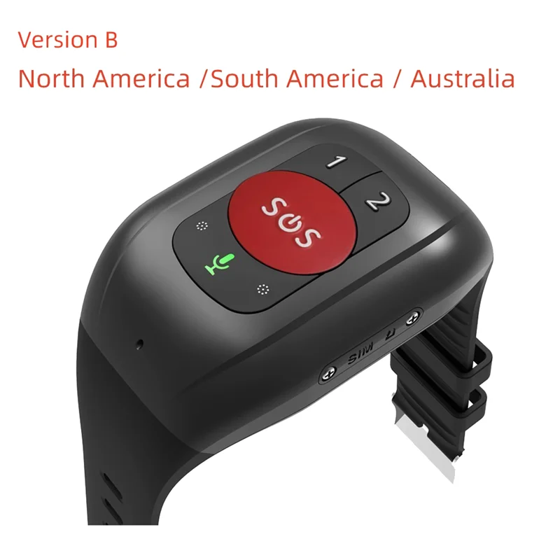 Elderly 4G SOS Watch GPS Tracking Wristband Bracelet Emergency Alarm Heart Rate Blood Pressure Monitor-B Rare