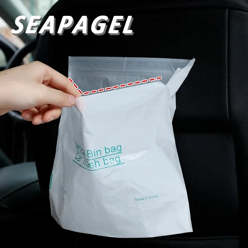 Car Trash Bag Spill-proof Self-adhesive Big Capacity Car Litter Bag Disposable For Home Kitchen Office
