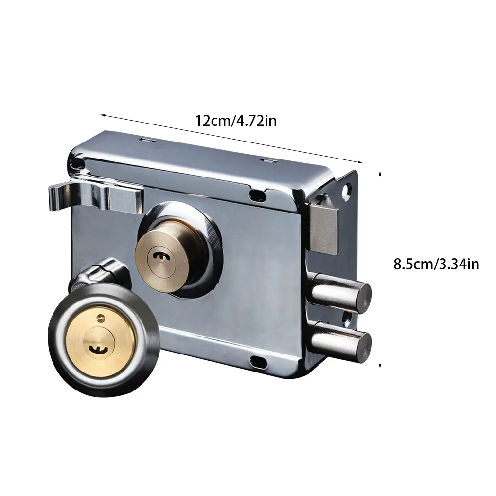 Smooth Lock Antique Household Front Door House Padlocks Locking Accessories Universal Heavy-Duty Gear With Key