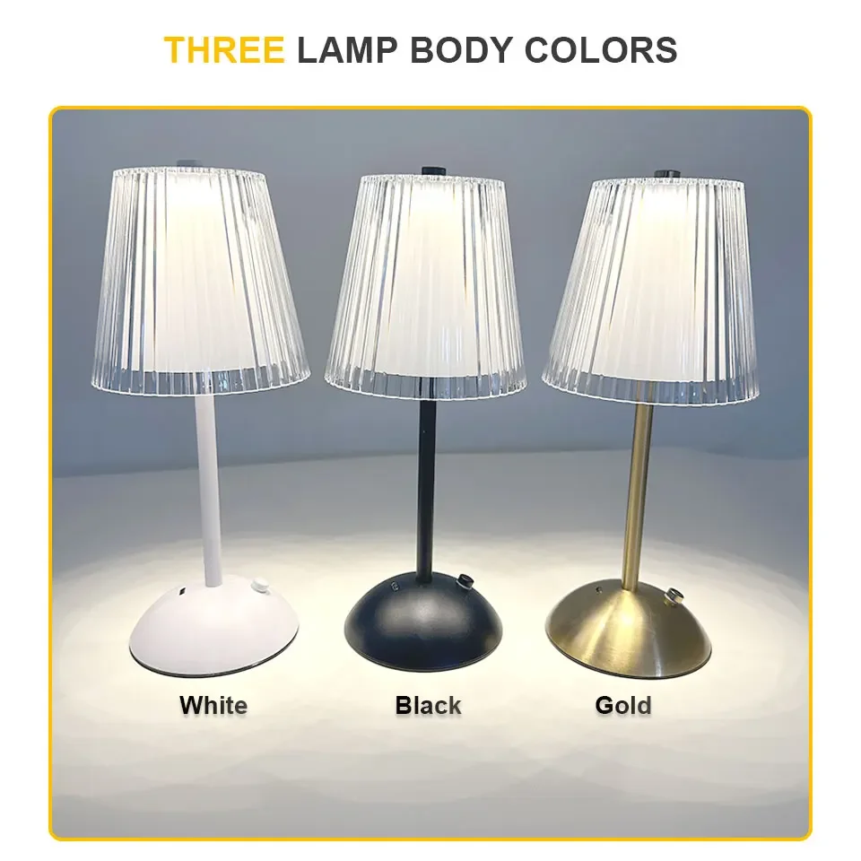 Night Light LED Table Lamp Touch Sensor Rechargeable Nordic interior Dimming Stand LED Bedside Lamp Restaurant Hotel Bar Bedroom