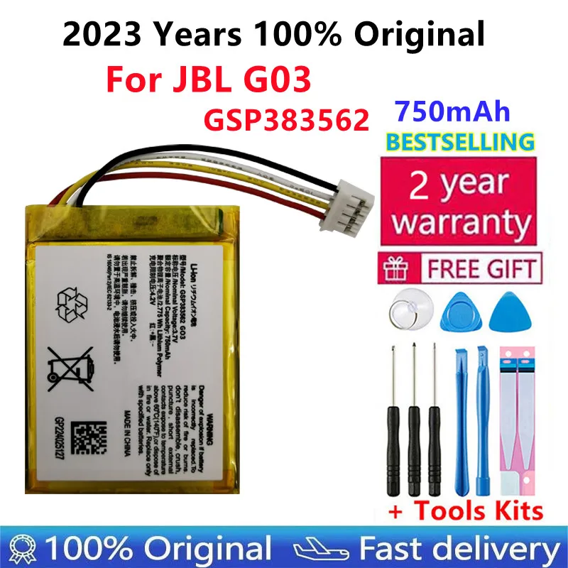 

100% Original New High Quality 750mAh Replacement battery For JBL G03 Wireless Bluetooth Speaker Batteries Bateria Tools