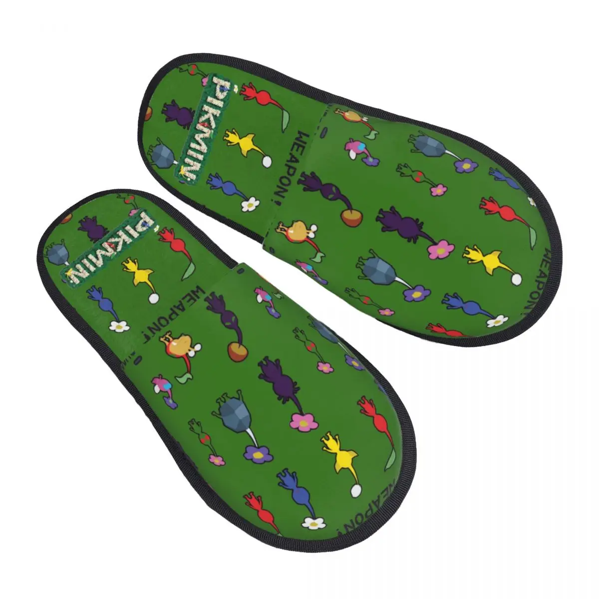 

Cute Pikmin Cartoon House Slippers Anti-skid Soft Household Fur Slippers Slides Bedroom