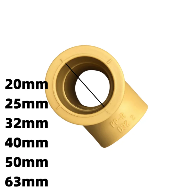 PPR 냉온수 파이프 피팅, 동일한 직경 티 조인트, 홈 장식, 핫멜트 변환, 20mm, 25mm, 32mm, 40mm, 50mm, 63mm