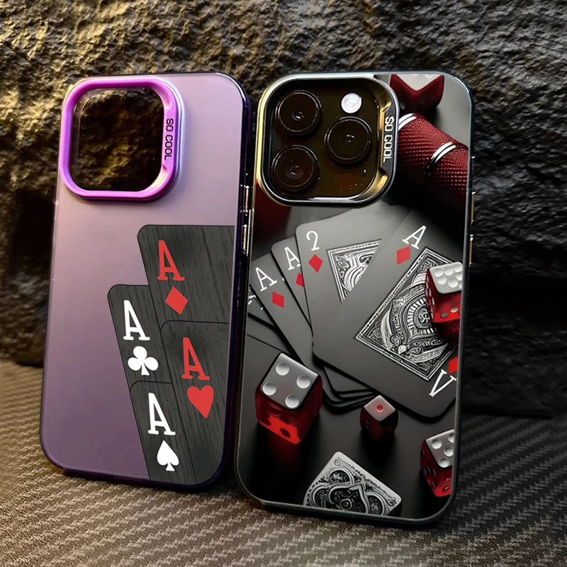 Shockproof Ultra-Thin Hard Protective Poker Design Phone Cover