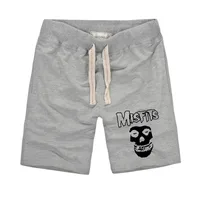 The MISFITS Shorts High Quality Summer Fashion Skull Printed Men's Casual Fitness Shorts Cotton Knit Short Pants Plus Size S-2XL 1