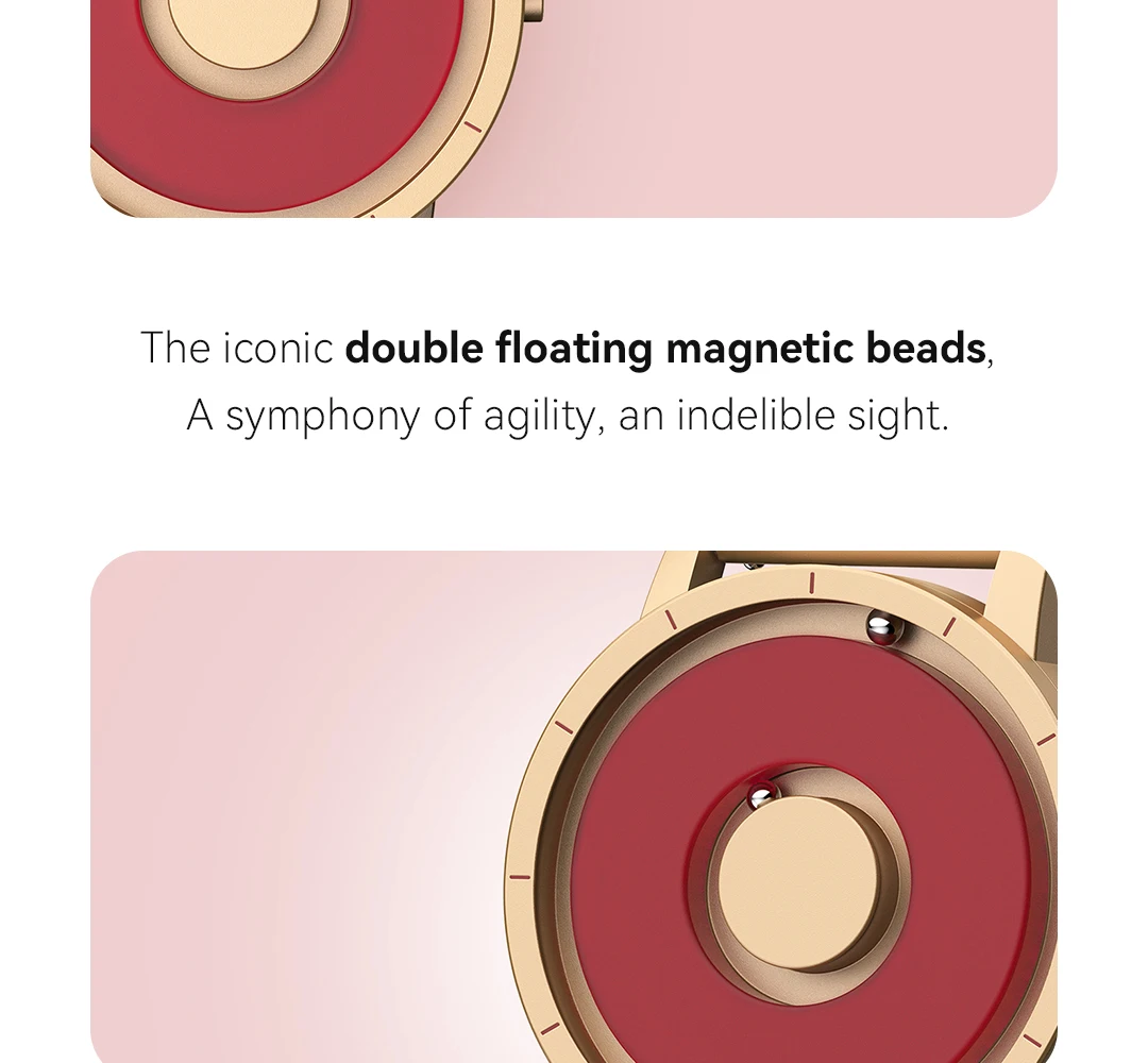 EUTOUR 2025 Spring Arrival Red White Concept Jewelry Watch Resin Material Grace Lady Girl Elegant E059 Magnet Watch Bracelet
