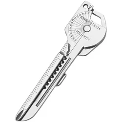 Compact Multi - Tool Keychain with Opener & Screwdriver - 6 - in - 1 Utility Survival Gadget (A)