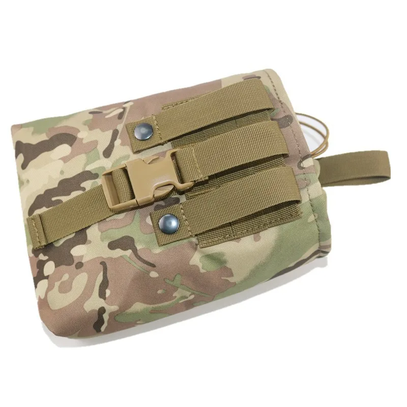 thumbnail image 2 of Obemisk Dump Pouch, Tactical Molle Drawstring Magazine Dump Pouch, Adjustable Military Utility Belt Fanny Hip Holster Bag Outdoor Ammo Pouch, Tactical Molle Drawstring Magazine Dump Pouch(Brown 2 of 14