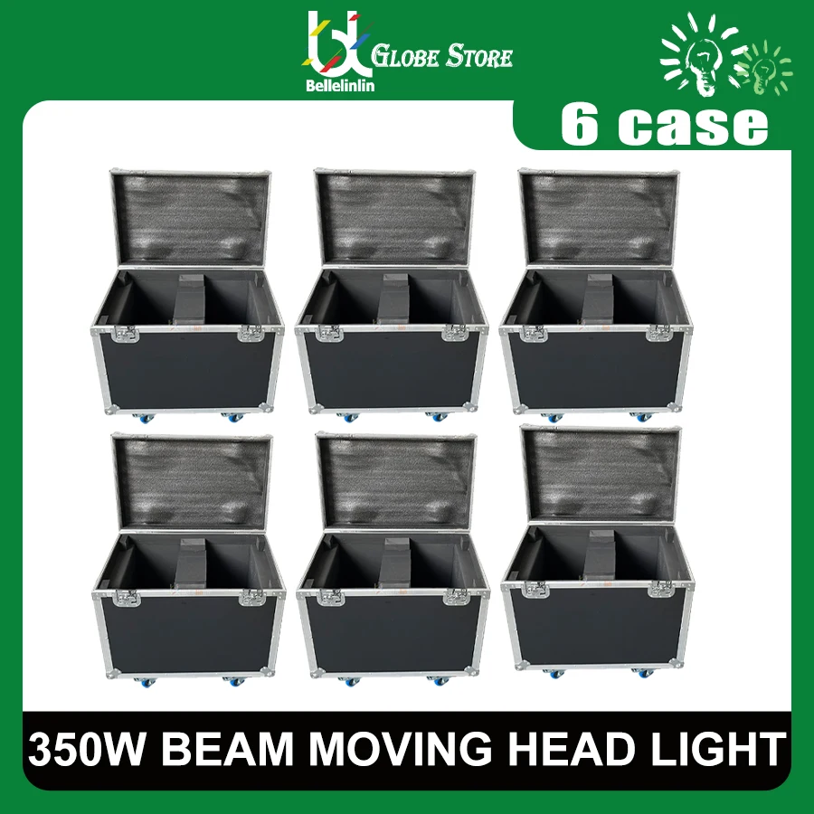 

0 Tax 6Pcs Flight Case For Beam 350W 17r Moving Head Light 17r Beam Light Sharpy Beam 350W Gobo Moving Head Lighting Wash Stage