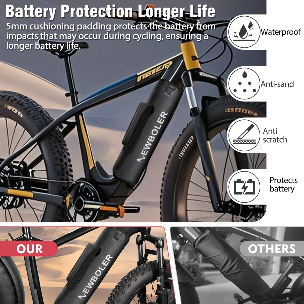 NEWBOLER E-Bike-Batterie-Schutzhülle, USB, elektrische Heizung, wasserdichte elektrische Fahrrad-Batterie-Tasche, geeignet für die meisten Automodelle – Detail 10