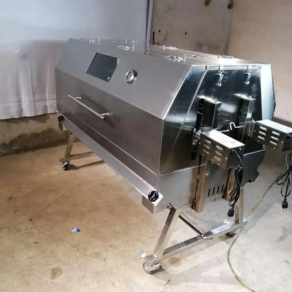 Double Location Gas Spit Roaster  Natural Gas  Large Capacity Grill With Grilling Accessories For Garden BBQ 2