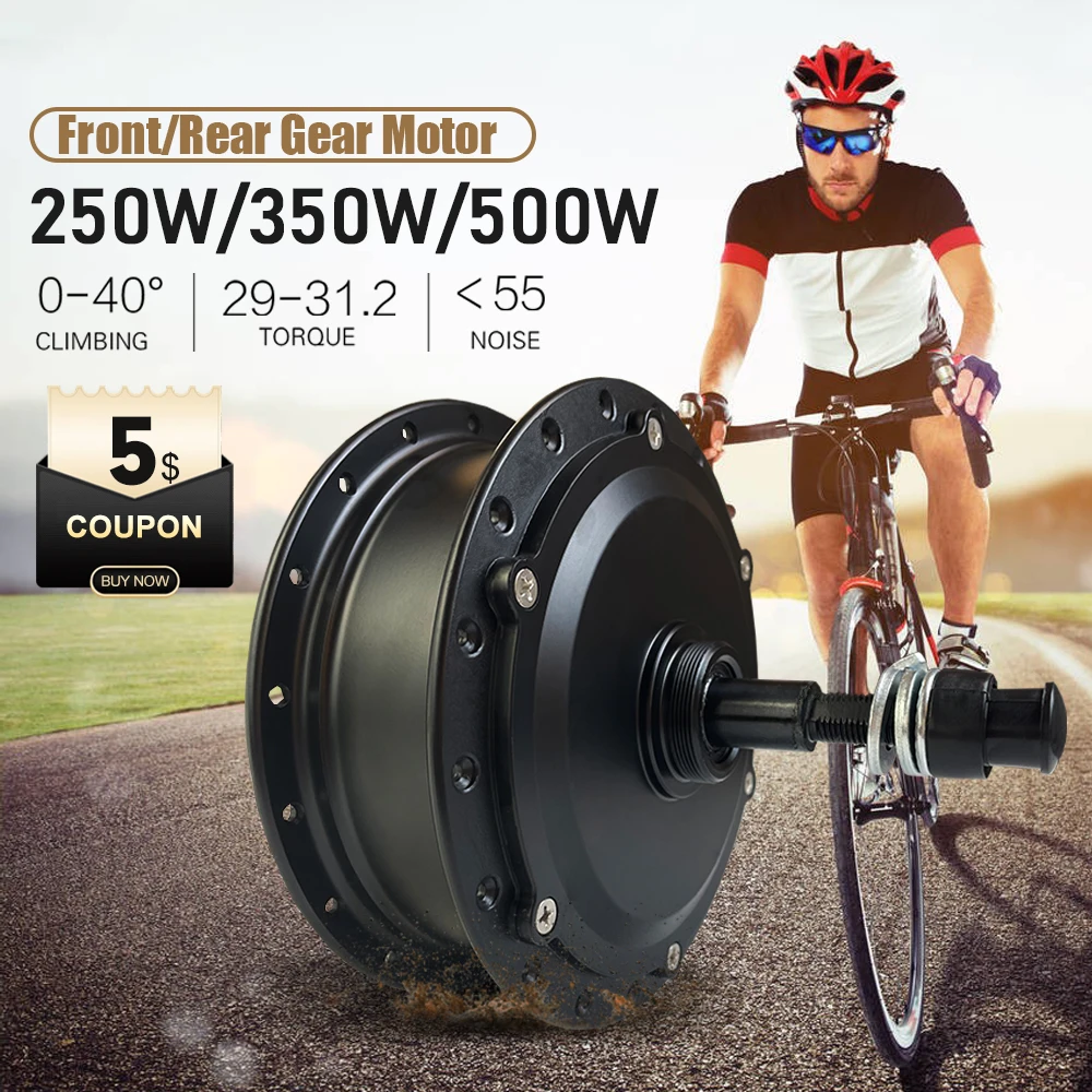 

Electric Bicycle Front Rear hub Motor Wheel 36V/48V 250W 350W 500W High Speed Brushless Ebike Motor For Ebike Conversion Kit