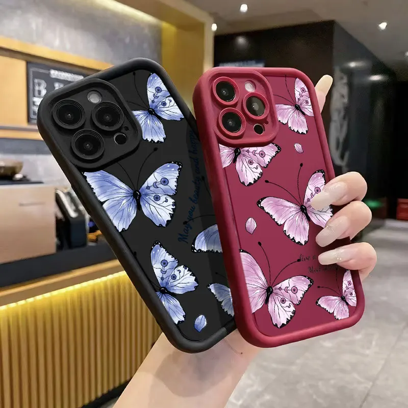 Vibrant Butterfly Soft Silicone Shockproof Phone Case Cover