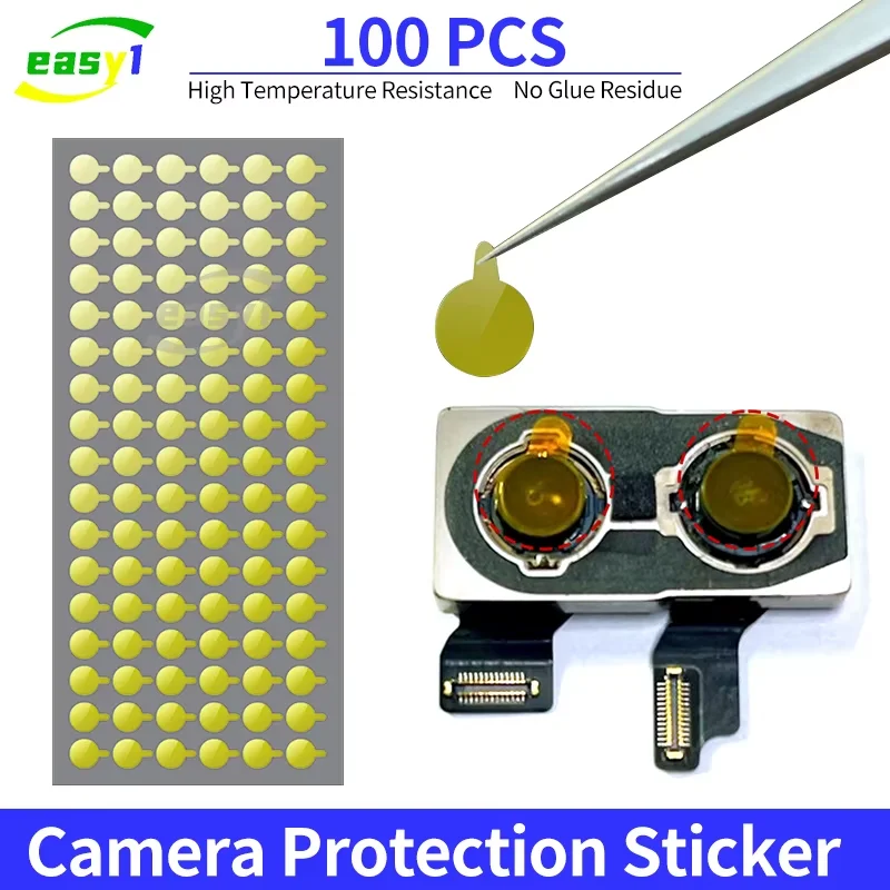 iPhone Camera Protection Sticker 100PCS For IPhone 6G-14Promax Camera Repair Infrared Dot Matrix replacement Protect