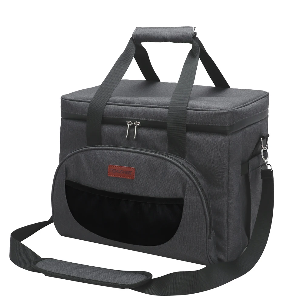 16/28L 40 Cans Cooler Handbag with Strap Picnic Bag Sac Isotherme Insulated Bag for Ice Beer Meal Container Lunch Bag DENUONISS