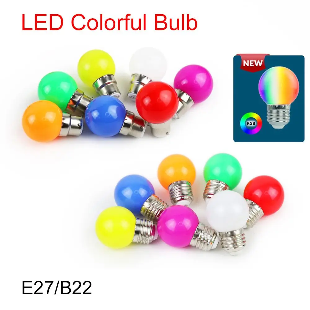 Description Picture 2 of item3W Home Decor Flashlight LED Bulb G45 Lamp E27 B22 Colorful Light