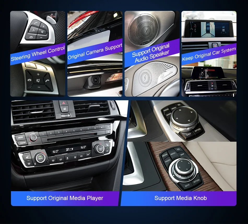 Android 14 Carplay for BMW 1 Series E81 E82 E87 E88 2004-2013 CCC CIC Car Multimedia Player GPS Wireless Stereo Radio