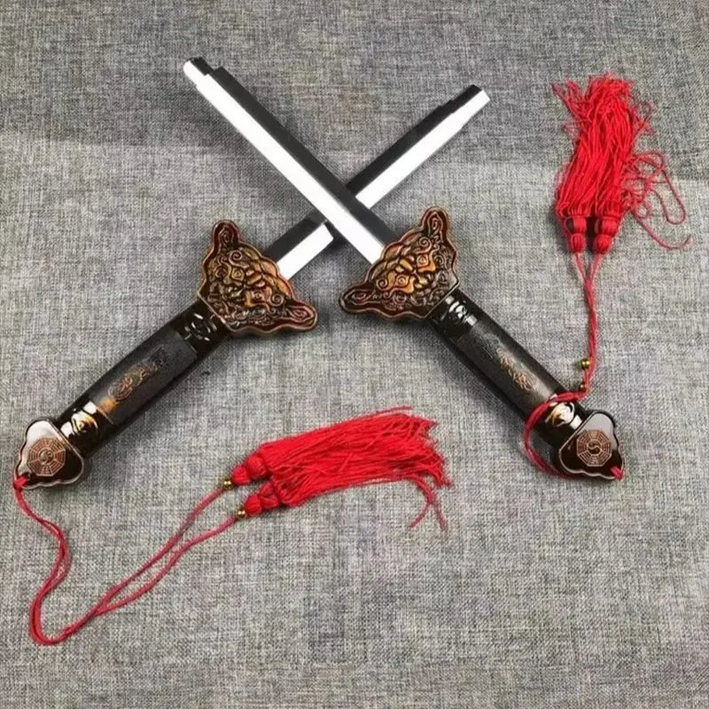 Tai chi extension sword Stainless steel telescopic longquan sword No edge 89CM