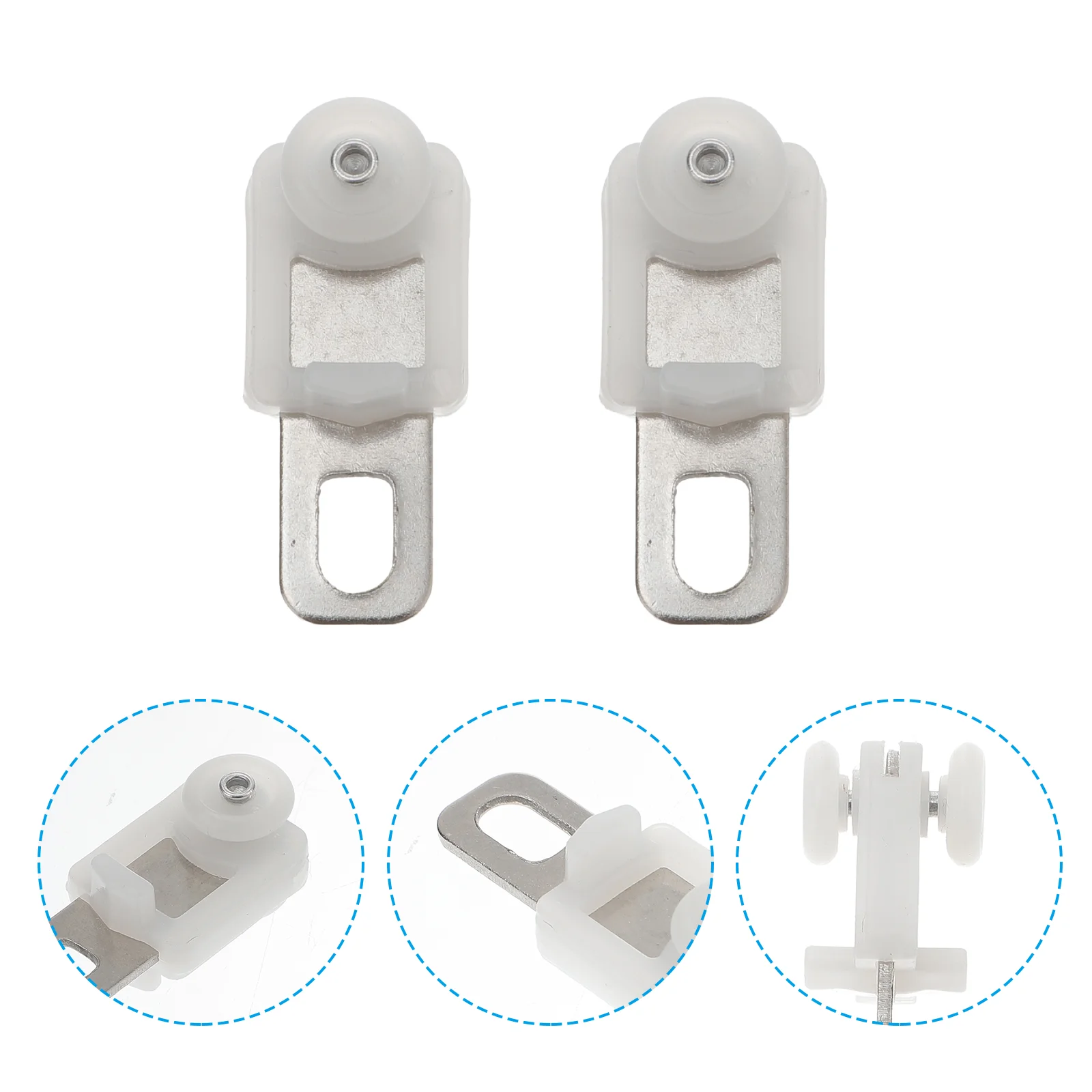 Ceiling Hooks Heavy Duty Convenient Curtain Rollers Pulley Accessories Track 50 Pcs,curtain accessories,curtain hooks