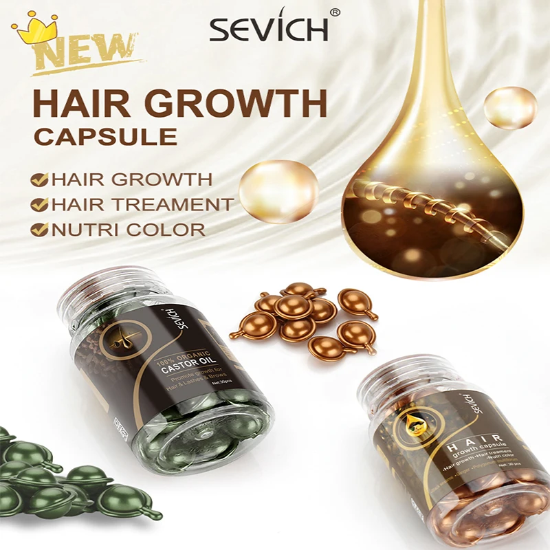 Sevich Vitamin Capsules Keratin Anti-hair Loss Capsules Ginger Hair Growth Product Compound Oil Hair Scalp Care 30pcs/bottle hair growth serum,hair growth spray,hair growth cream