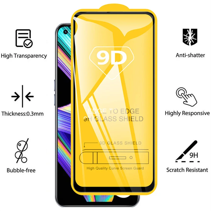 6-in-1 9D Screen Protectors for Realme GT 5G Neo 6 7 8 Pro Camera Lens Film for Realme 8i X2 Pro XT Narzo 30 Neo 2 C21 9i Glass