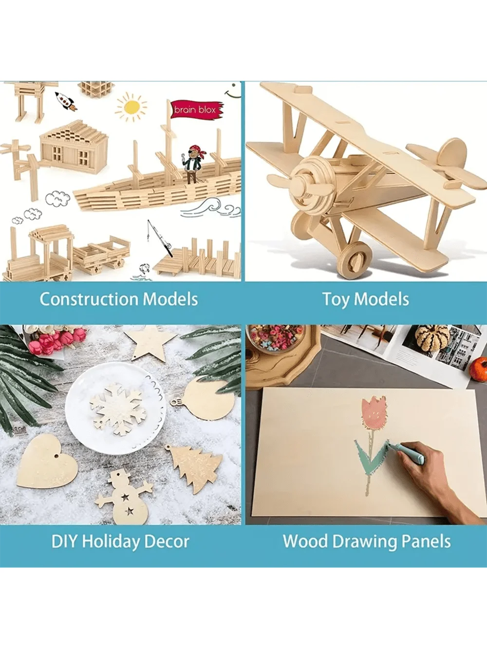 10 Fogli Di Legno Di Balsa 200x100x1,5 Mm - Leggeri E Facili Da Tagliare, Per Modellismo E Artigianato