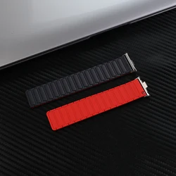 Vibrant Magnetic Strap - Silicone Sport Bracelet for Redmi Watch 4 (Sliver Black Red)