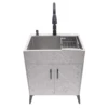 Stainless Steel Kitchen Sink with Cabinet and Faucet Portable Laundry Sink for Laundry & Utility Room Multi-functional Kitchen 5