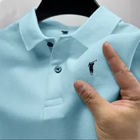 Polo à manches courtes pour homme de marque de luxe, imprimé haut de gamme, mode estivale, t-shirt à col, nouveau style, vêtements décontractés pour homme 6