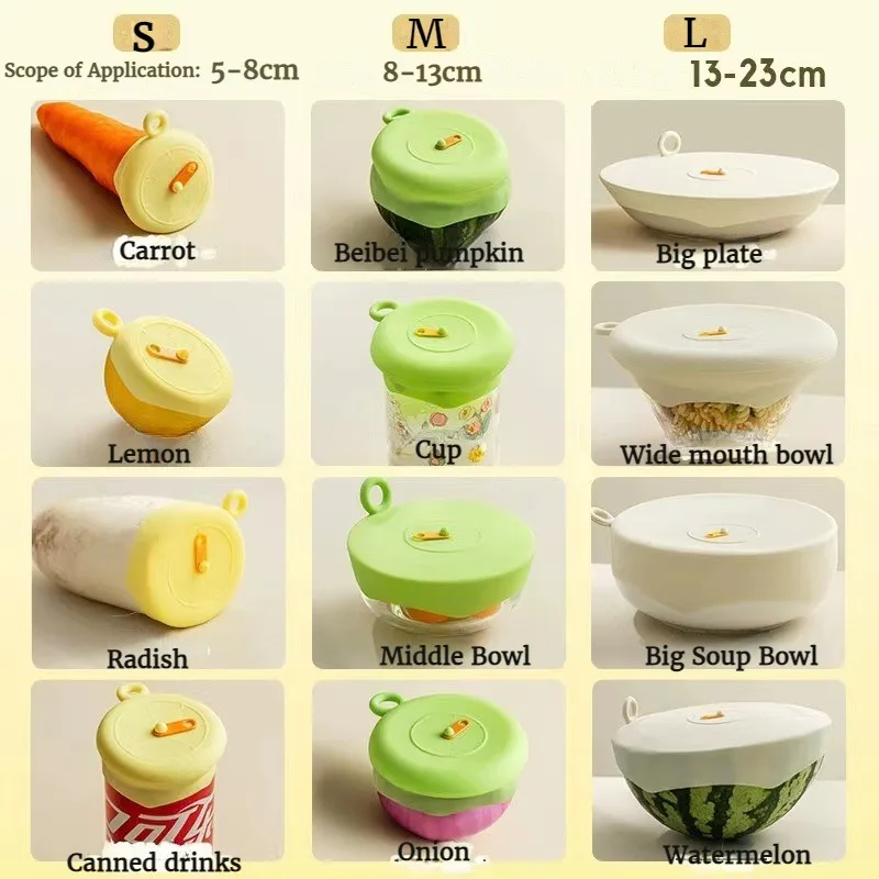 Silicone Kitchen Utensils Fresh-keeping Stretch Universal Bowl Cover Refrigerator Microwave Oven Sealed