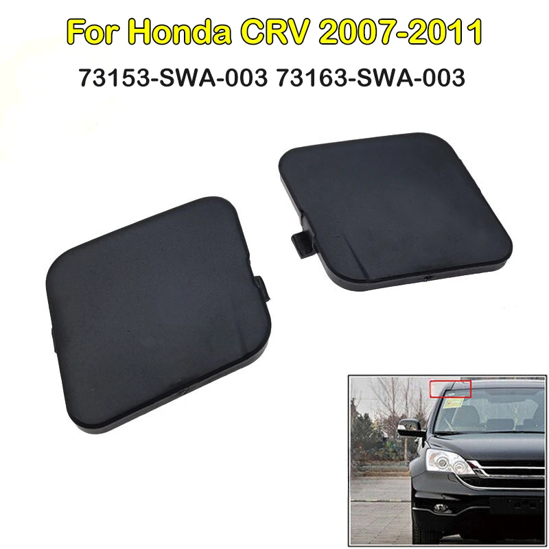 1 Pair Windshield Side Garnish Lid Covers 73163-SWA-003 73153-SWA-003 Black Plastic Decorative Cap For Honda CRV CR-V 2007-2011